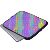 Gefärbte Krawatte Crazy Zickzack Laptopschutzhülle (Vorne Knopf)