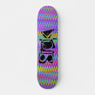 Gefärbte Krawatte Crazy Zickzack Skateboard