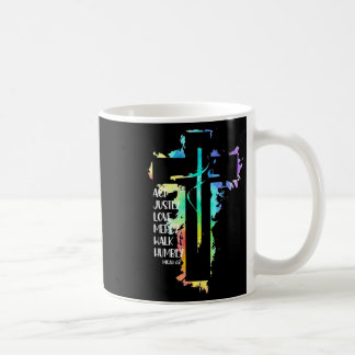 Gefärbte Krawatte Cross Micah 68 Akt Justly Bible Kaffeetasse