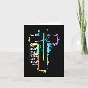 Gefärbte Krawatte Cross Micah 68 Akt Justly Bible Karte