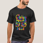 Gefärbte Krawatte Cruise Squad 2023 Familienurlaub T-Shirt (Vorderseite)
