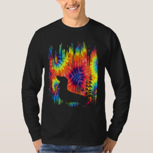 Gefärbte Krawatte Dackel Hippie Welppy Funny T-Shirt