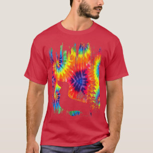 Gefärbte Krawatte Dackel Hippie Welppy Funny T-Shirt
