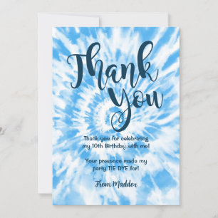 Gefärbte Krawatte Danke, dass Sie die Blue Card Einladung