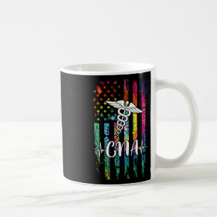 Gefärbte Krawatte der amerikanischen Flagge Cna Co Kaffeetasse