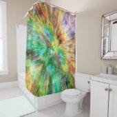 Gefärbte Krawatte der Aquarellfarben-Sternexplosio Duschvorhang (Beispiel)