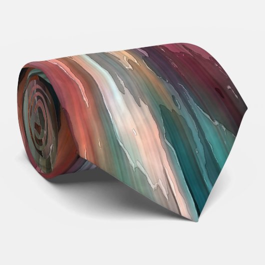 Gefärbte Krawatte der Erdtöne (Gerollt)