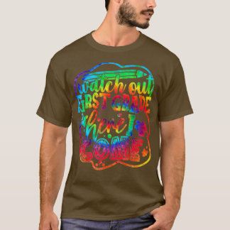 Gefärbte Krawatte der ersten Klasse zurück in die T-Shirt