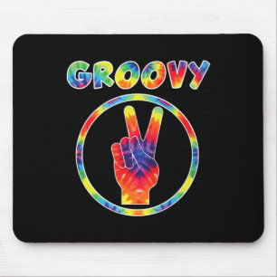Gefärbte Krawatte der Groovy 70er Jahre - Vintages Mousepad