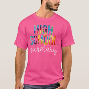 Gefärbte Krawatte der Oberschulsekretärin zurück z T-Shirt