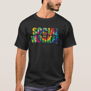 Gefärbte Krawatte der Sozialarbeiter Frauen 2023 S T-Shirt