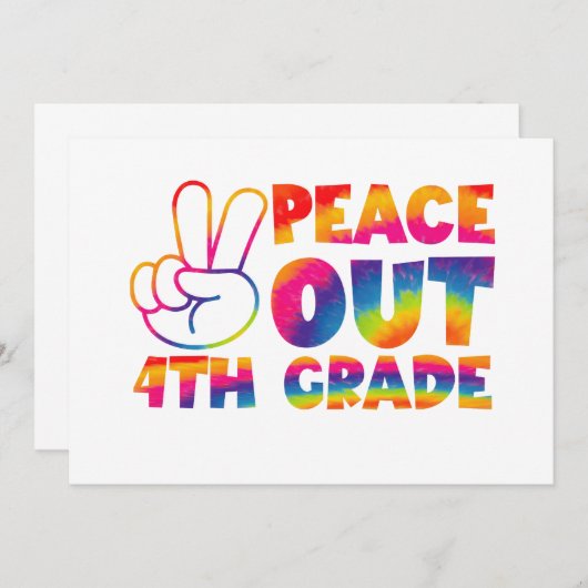 Gefärbte Krawatte der vierten Klasse Ankündigung (Vorne/Hinten)