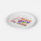 Gefärbte Krawatte der vierten Klasse Pappteller (Schrägansicht)