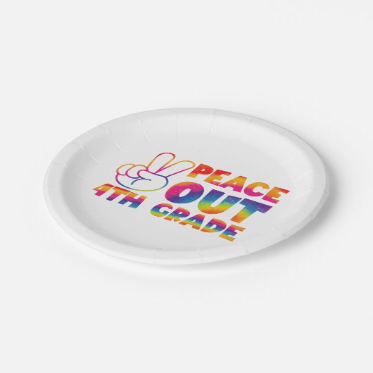 Gefärbte Krawatte der vierten Klasse Pappteller (Schrägansicht)