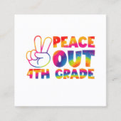 Gefärbte Krawatte der vierten Klasse Quadratische Visitenkarte (Vorderseite)