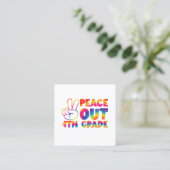 Gefärbte Krawatte der vierten Klasse Quadratische Visitenkarte (Stehend Vorderseite)