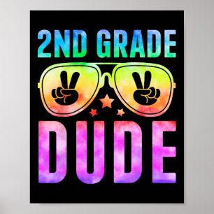 gefärbte Krawatte des Coolen Typs der zweiten Klas Poster