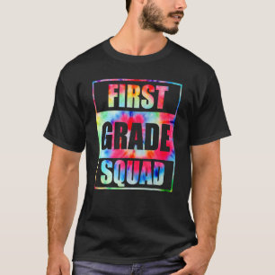 gefärbte Krawatte des ersten Grades Squad zurück z T-Shirt