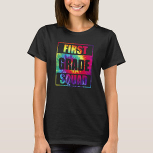 gefärbte Krawatte des ersten Grades Squad zurück z T-Shirt