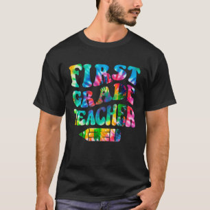 Gefärbte Krawatte des Ersten Lehrers der Retro-Kla T-Shirt