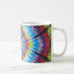 Gefärbte Krawatte des Fahrstunnels Kaffeetasse