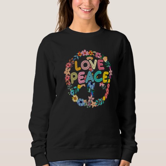 Gefärbte Krawatte des Friedens Zeichen der Freihei Sweatshirt (Vorderseite)
