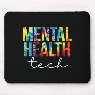 Gefärbte Krawatte des Tages der psychischen Gesund Mousepad