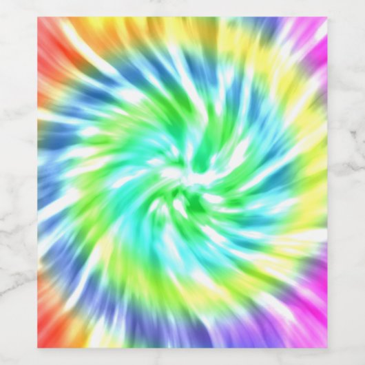 Gefärbte Krawatte-Design-benutzerdefiniertes Label Weinetikett (Einzelnes Label)