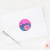 Gefärbte Krawatte Design-Geschenk-Tag Runder Aufkleber (Umschlag)
