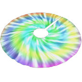 gefärbte Krawatte Design Tree Skirt Polyester Weihnachtsbaumdecke (Schrägansicht)