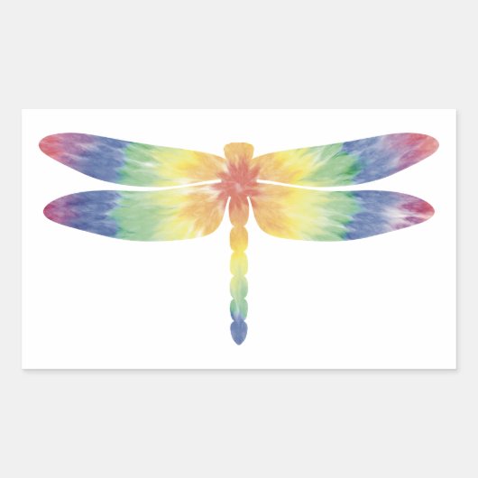 Gefärbte Krawatte Dick Dragonfly Sticker (Vorderseite)