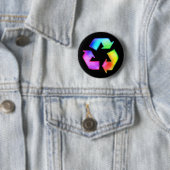 Gefärbte Krawatte, die Symbol-Knopf recycelt Button (Beispiel)