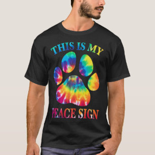 Gefärbte Krawatte Dies ist mein Friedenszeichen-Hu T-Shirt