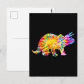 GEFÄRBTE KRAWATTE DINOSAUR POSTKARTE (Vorne/Hinten)