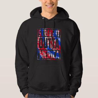 Gefärbte Krawatte direkt über der amerikanischen F Hoodie