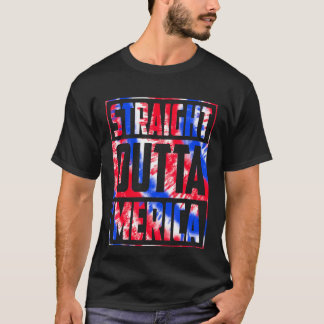 Gefärbte Krawatte direkt über der amerikanischen F T-Shirt