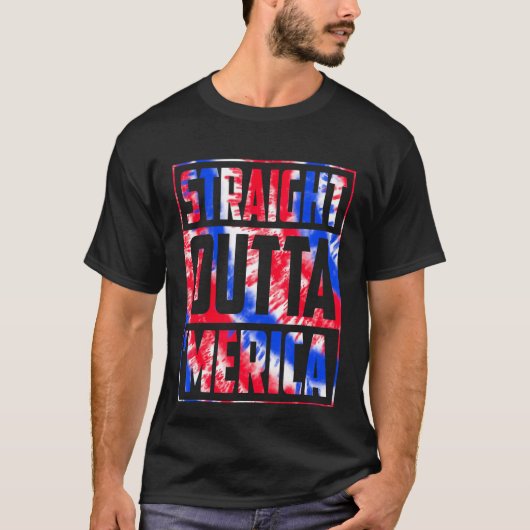 Gefärbte Krawatte direkt über der amerikanischen F T-Shirt (Vorderseite)