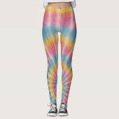 Gefärbte Krawatte Disk Golf Actrawear Leggings (Vorderseite)