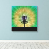 Gefärbte Krawatte Disk Golf-Aktionskorb Leinwanddruck (Insitu (Holzboden))