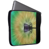 Gefärbte Krawatte Disk Golf Basket Laptopschutzhülle (Vorne Rechts)