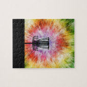 Gefärbte Krawatte Disk Golf Basket Puzzle (Horizontal)