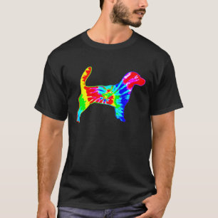 Gefärbte Krawatte Dog Hippie Jack Russell Terrier  T-Shirt