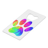 Gefärbte Krawatte Dog Paw Print Graphic Geldbeutel Flaschenöffner (Rückseite Schrägansicht)