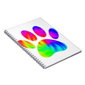 Gefärbte Krawatte Dog Paw Print Graphic Notizblock (Rechte Seite)