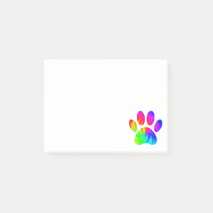Gefärbte Krawatte Dog Paw Print Graphic Post-it Klebezettel