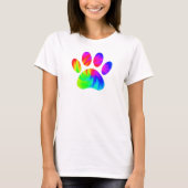 Gefärbte Krawatte Dog Paw Print Graphic T-Shirt (Vorderseite)