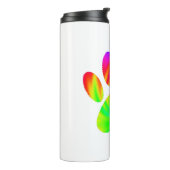 Gefärbte Krawatte Dog Paw Print Graphic Thermosbecher (Nach links gedreht)