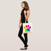 Gefärbte Krawatte Dog Paw Print Graphic Tote Bag Tragetasche (Vorderseite (Model))