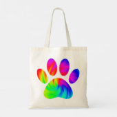 Gefärbte Krawatte Dog Paw Print Graphic Tote Bag Tragetasche (Rückseite)