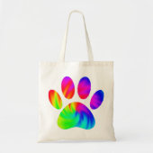 Gefärbte Krawatte Dog Paw Print Graphic Tote Bag Tragetasche (Vorne)